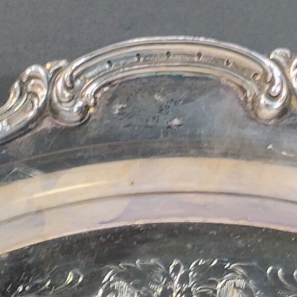 Vtg Webster Wilcox Serving Tray International Silver Co Plated Ornate Rochelle - Picture 7 of 12